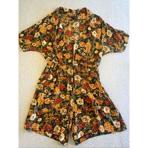 90s vintage floral boho Jamie Brooke romper